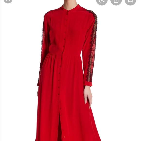 red silk maxi dress